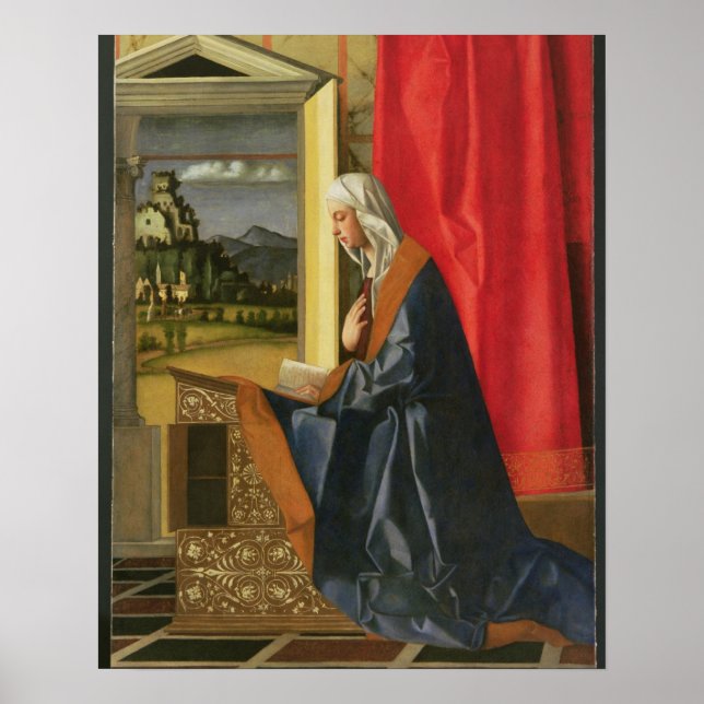 Póster Virgin Mary, de The Annunciation diptych (el aceit (Frente)