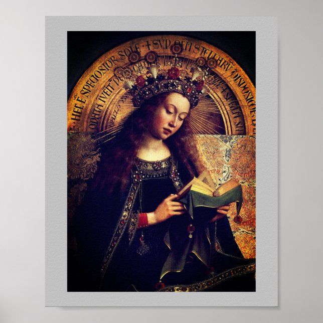 Póster Virgin Mary - Ghent Altarpiece por Jan van Eyck (Frente)