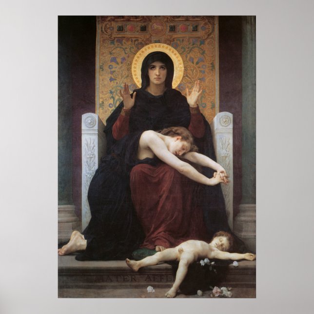 Póster Virgin of Consolation – William Adolphe Bouguereau (Frente)