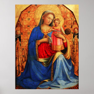 Póster VIRGIN WITH CHILD AND SAINTS by Fra Angelico