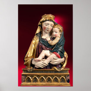 Póster VIRGINA CON NIÑOS, Navidades de la Ruby Roja