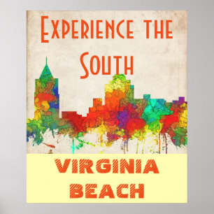 PÓSTER VIRGINIA BEACH SKYLINE