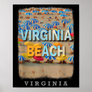 Póster Virginia Beach Virginia Va Coastal Bliss Sd490