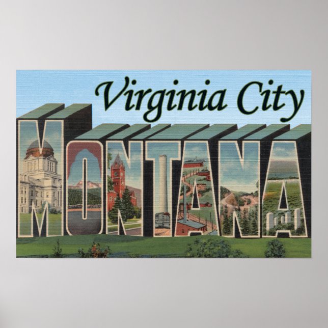 Póster Virginia City, Montana (Frente)