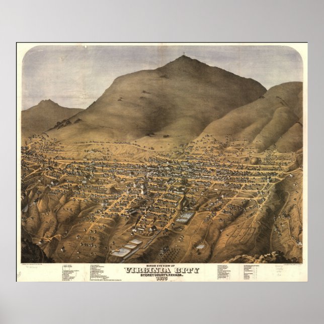 Póster Virginia City, Nevada (Frente)