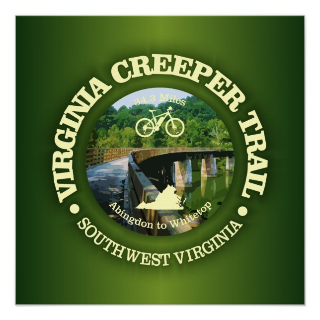 Póster Virginia Creeper Trail (Cycling C)) (Anverso)