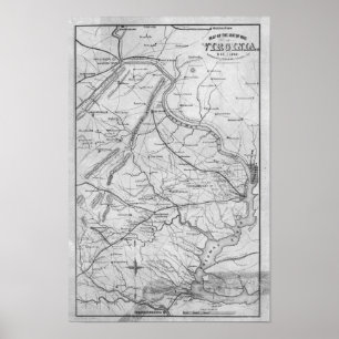 Póster Virginia en la guerra civil