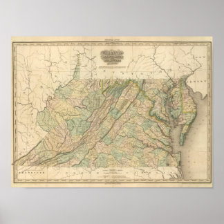 Póster Virginia, Maryland, Delware