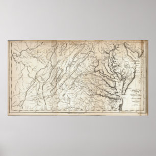 Póster Virginia, Maryland y Delaware