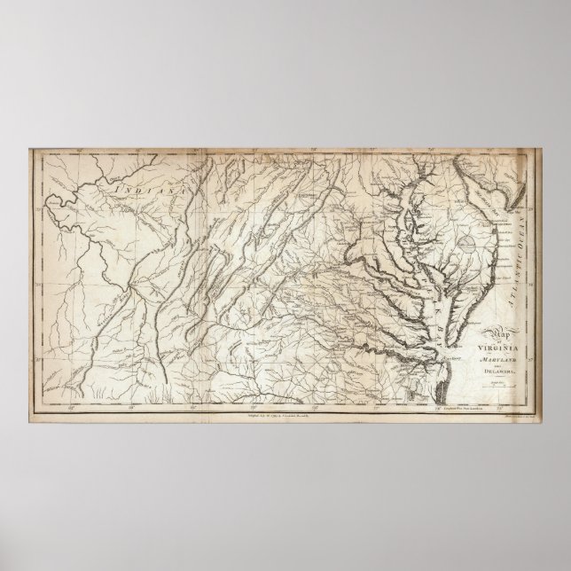 Póster Virginia, Maryland y Delaware (Frente)