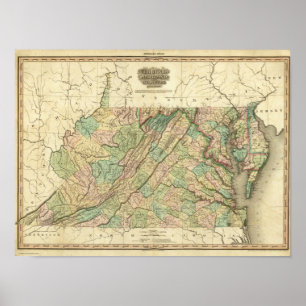 Póster Virginia, Maryland y Delaware