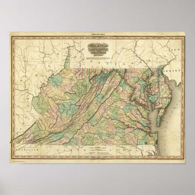 Póster Virginia, Maryland y Delaware (Frente)