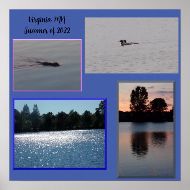 Póster Virginia, MN Lake Poster (Frente)