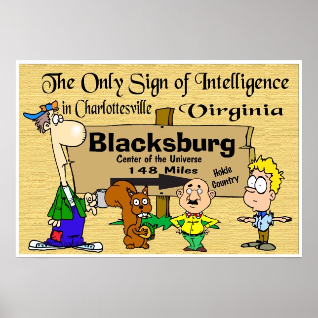 Póster Virginia Tech Rivalry con Virginia (Frente)