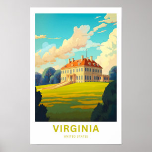 Póster Virginia United States Travel Print