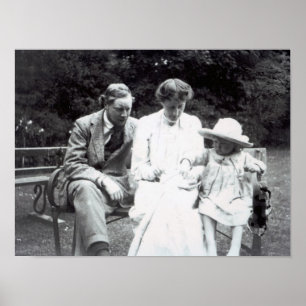 Póster Virginia Woolf con Clive y Bell juliana, 1910
