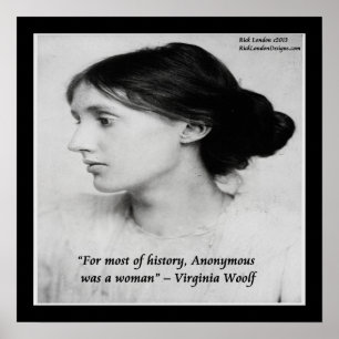 Póster Virginia Woolf Woman Fue Poster De Citas Anónimas