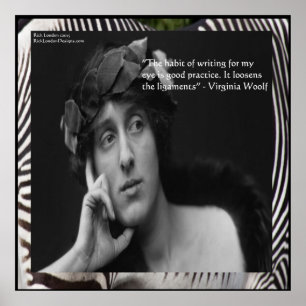 Póster Virginia Woolf y Poster de citas escritas