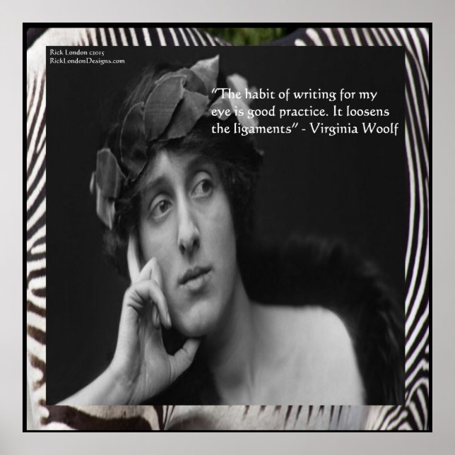 Póster Virginia Woolf y Poster de citas escritas (Frente)