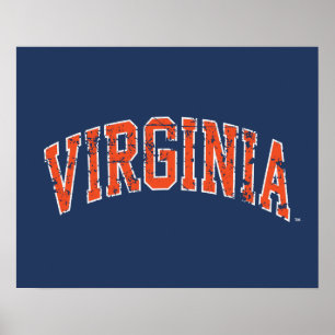Póster Virginia Wordmark Distressed