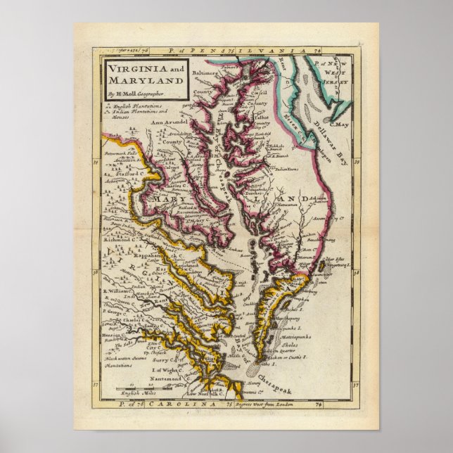Póster Virginia y Maryland (Frente)