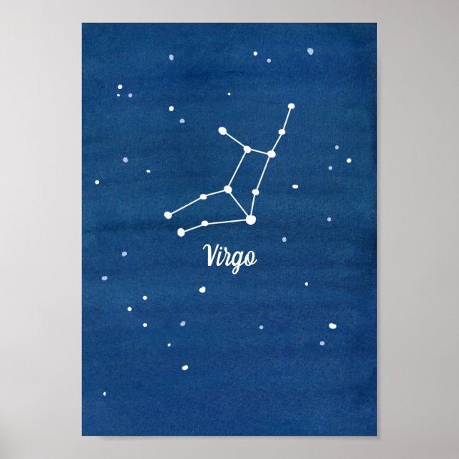 Póster Virgo Constellation Stars Night Sky (Frente)