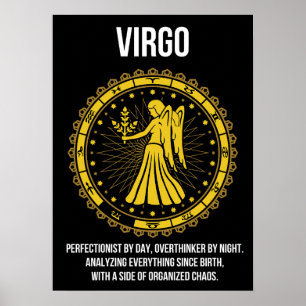 Póster Virgo - Horóscopo, humor gracioso de Rótulo Zodiac