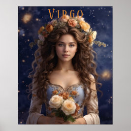 Póster Virgo Poster Astrológica Femenina