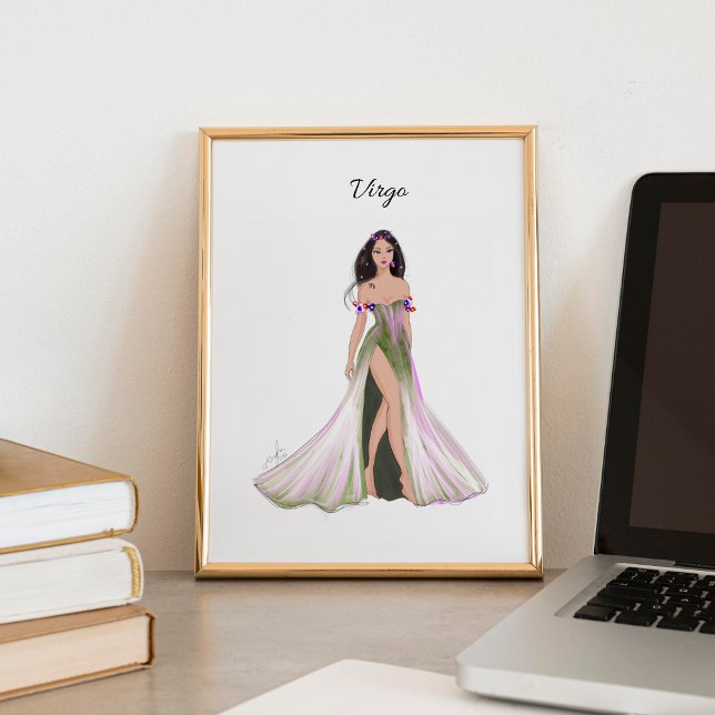 Póster Virgo, signo de zodiaco, boceto de moda, (Subido por el creador)