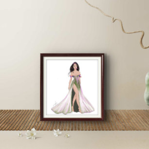 Póster Virgo, signo de zodiaco, boceto de moda,