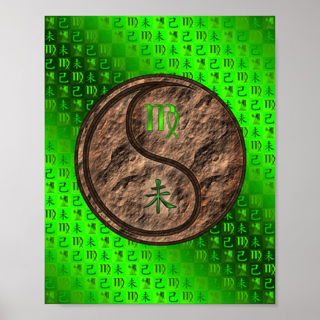 Póster Virgo y cabra de la Tierra (Frente)