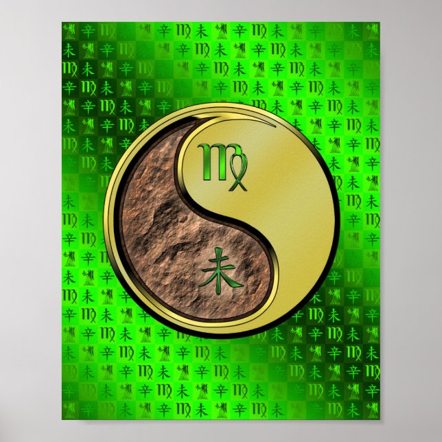 Póster Virgo y cabra Metalizado (Frente)