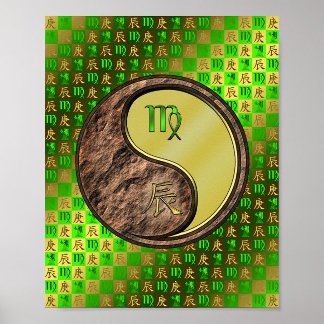 Póster Virgo y Dragón Metalizado (Frente)