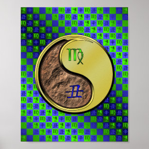 Póster Virgo y Ox Metalizado