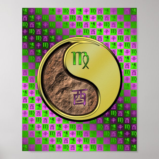 Póster Virgo y Rooster Metalizado (Frente)