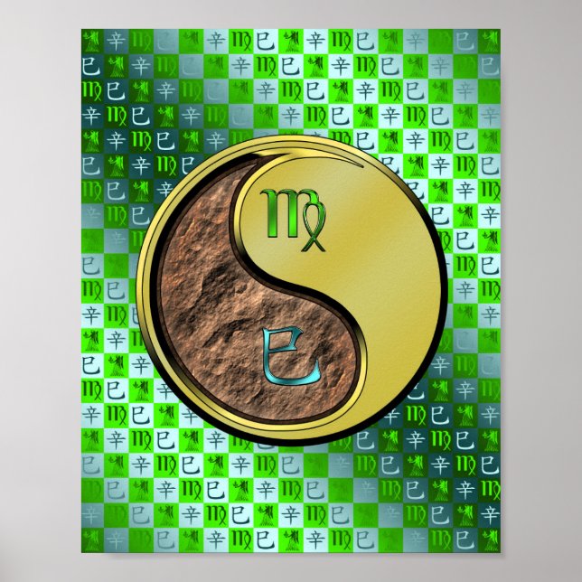 Póster Virgo y Serpiente Metalizado (Frente)