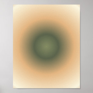 Póster Virgo Zodiac, gradiente de aura marrón verde