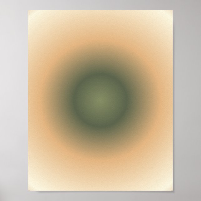Póster Virgo Zodiac, gradiente de aura marrón verde (Frente)