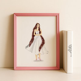 Póster Virgo Zodiac Illustration – Hand Drawn