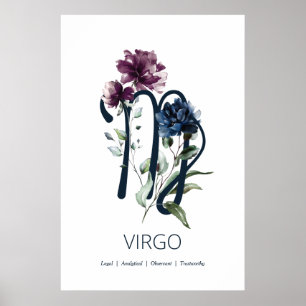 Póster Virgo Zodiac Star Sign Poster