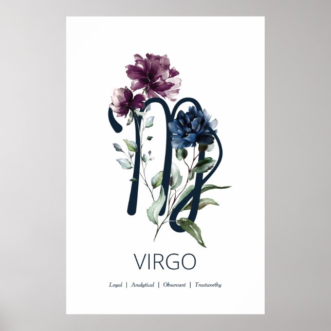 Póster Virgo Zodiac Star Sign Poster (Frente)