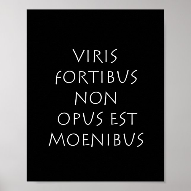 Póster Viris fortibus non opus est moenibus (Frente)