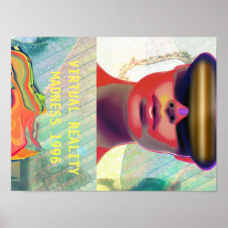 PÓSTER VIRTUAL REALITY MADNESS 1996 POSTER / ART ON WALL