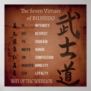 PÓSTER VIRTUDES DE BUSHIDO