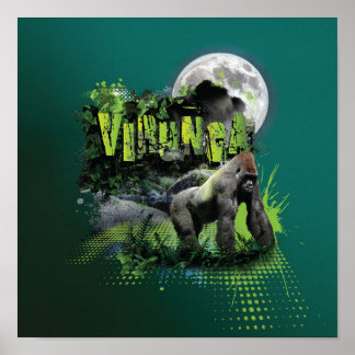 Póster Virunga Mountain Gorilla