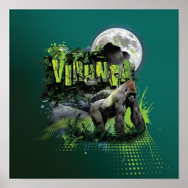 Póster Virunga Mountain Gorilla (Frente)