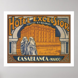 Póster Virutas para rellenar Casablanca del hotel