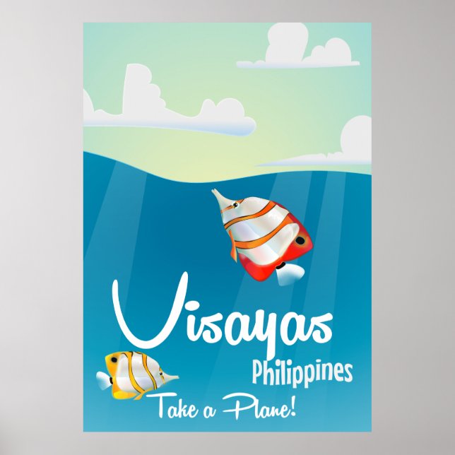 Póster Visayas, afiche de viaje del personalizado de fili (Frente)