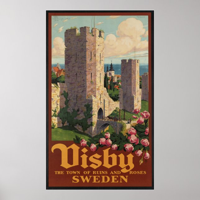 Póster Visby Suecia (Frente)