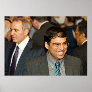 Póster Vishy Anand, campeón mundial de ajedrez
